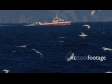 Auckland Gannets and Fishing Boat, Aerial 2614